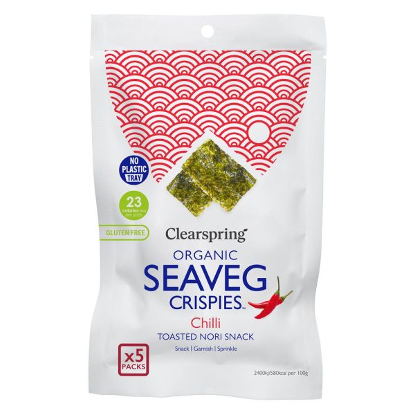 Clearspring Chilli - Organic Seaveg Crispies Multipack (TRAYLESS) 20g For Cheap