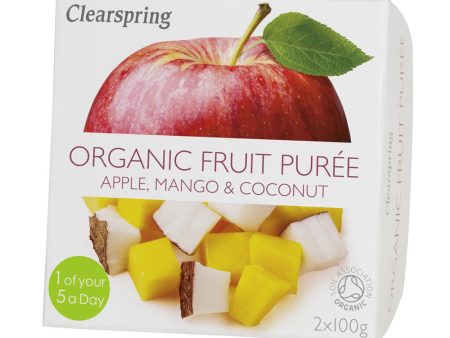 Clearspring Organic Fruit Puree Apple  Mango  Coconut (2x100g) Online Sale